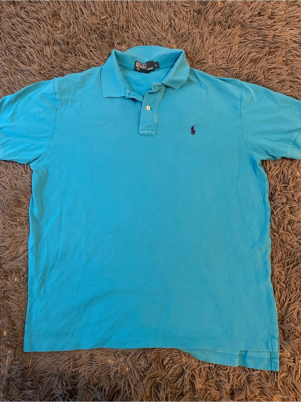 Ralph Lauren Polo in Bright Turquoise with Navy Pony